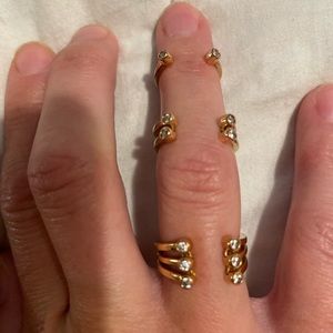 Henri Bendel Gold knuckle ring
